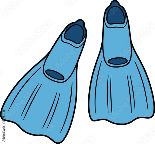 Summer Swimming Gear: Diving Fins for Snorkeling and Underwater Exploration
