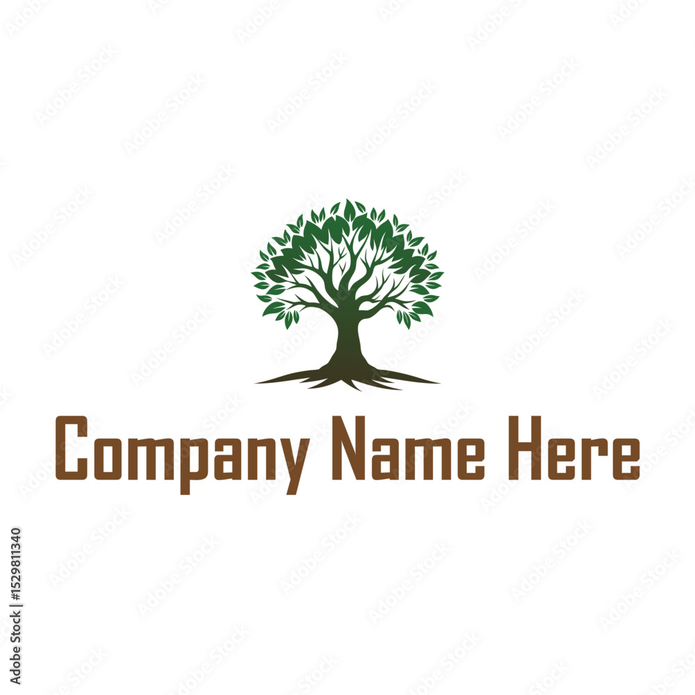 Obraz premium Natural Tree Logo Design