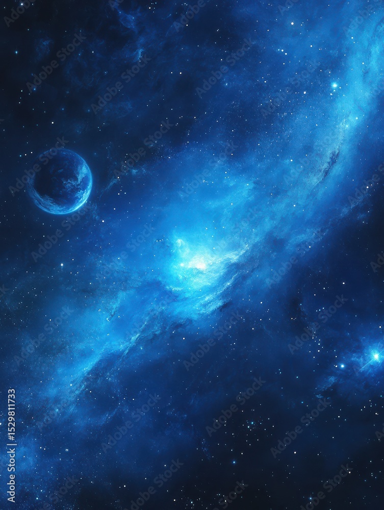Obraz premium blue space background