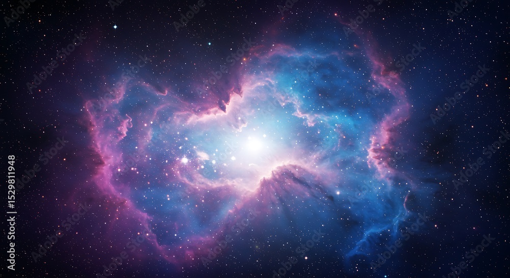 Fototapeta premium A Spectacular Nebula in the Depths of Space