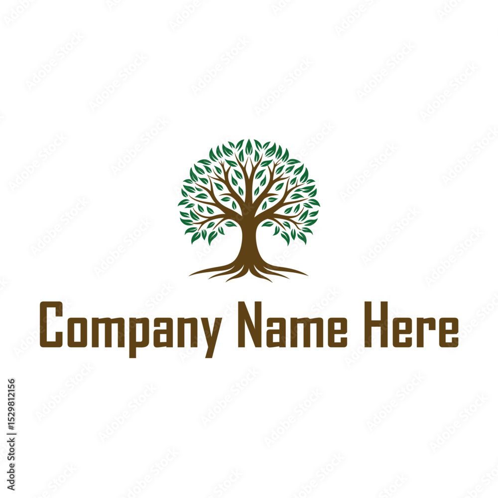 Obraz premium Natural Tree Logo Design