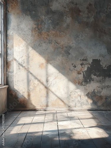 old abandoned room with wall