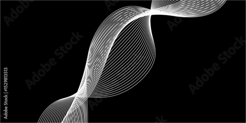 Abstract white background with a glowing abstract waves. Abstract wave element for design. Digital frequency track equalizer, Futuristic background design. Long exposure, Light painting photography.