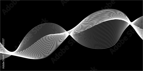 Abstract white background with a glowing abstract waves. Abstract wave element for design. Digital frequency track equalizer, Futuristic background design. Long exposure, Light painting photography.