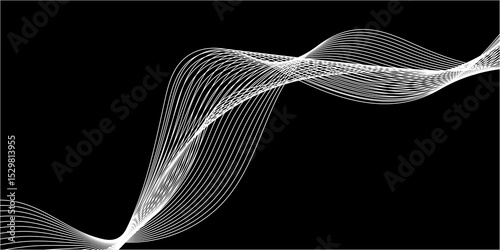 Abstract white background with a glowing abstract waves. Abstract wave element for design. Digital frequency track equalizer, Futuristic background design. Long exposure, Light painting photography.