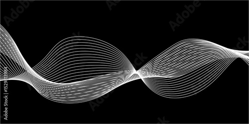 Abstract white background with a glowing abstract waves. Abstract wave element for design. Digital frequency track equalizer, Futuristic background design. Long exposure, Light painting photography.