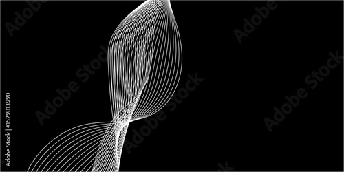 Abstract white background with a glowing abstract waves. Abstract wave element for design. Digital frequency track equalizer, Futuristic background design. Long exposure, Light painting photography.