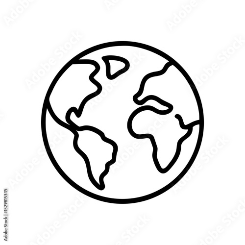 earth globe icon vector