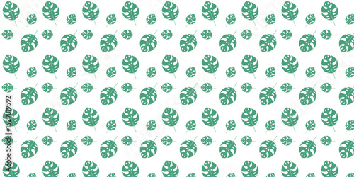 Summer Leaves Pattern Seamless Background Tropical Foliage Nature Design Vector Illustration