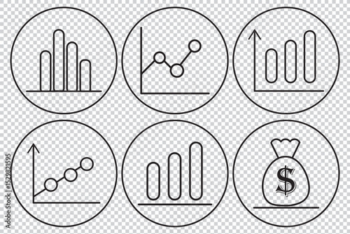 Success icon, vector set. Success line icon collection, Success and Growth line icon, progress, career icons. Vector illustration EPS 10