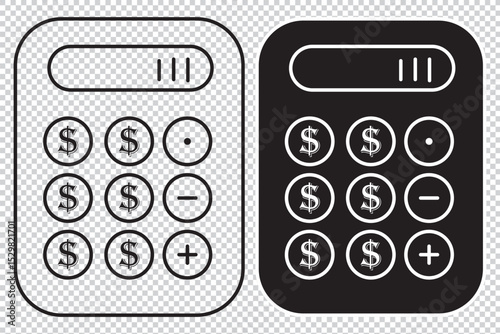 Calculator icon vector. money icon vector. success dollar icon finance  EPS 10