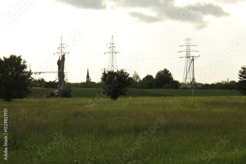 Power Lines in Green Fields