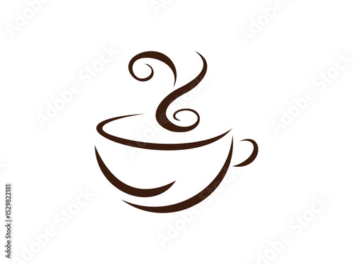 Minimalist Brown Coffee Cup Logo
