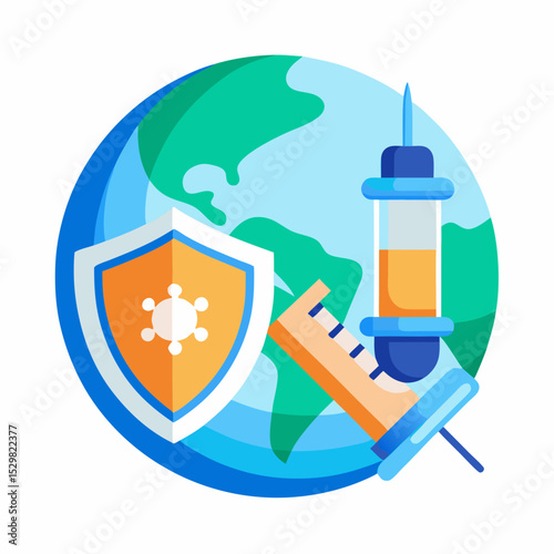 World Polio Day Vaccine Immunization Vector Illustration