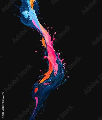 Dynamic Blue and Teal Abstract Energy Flow