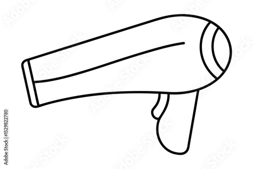 Simple line drawing of a hair dryer for styling