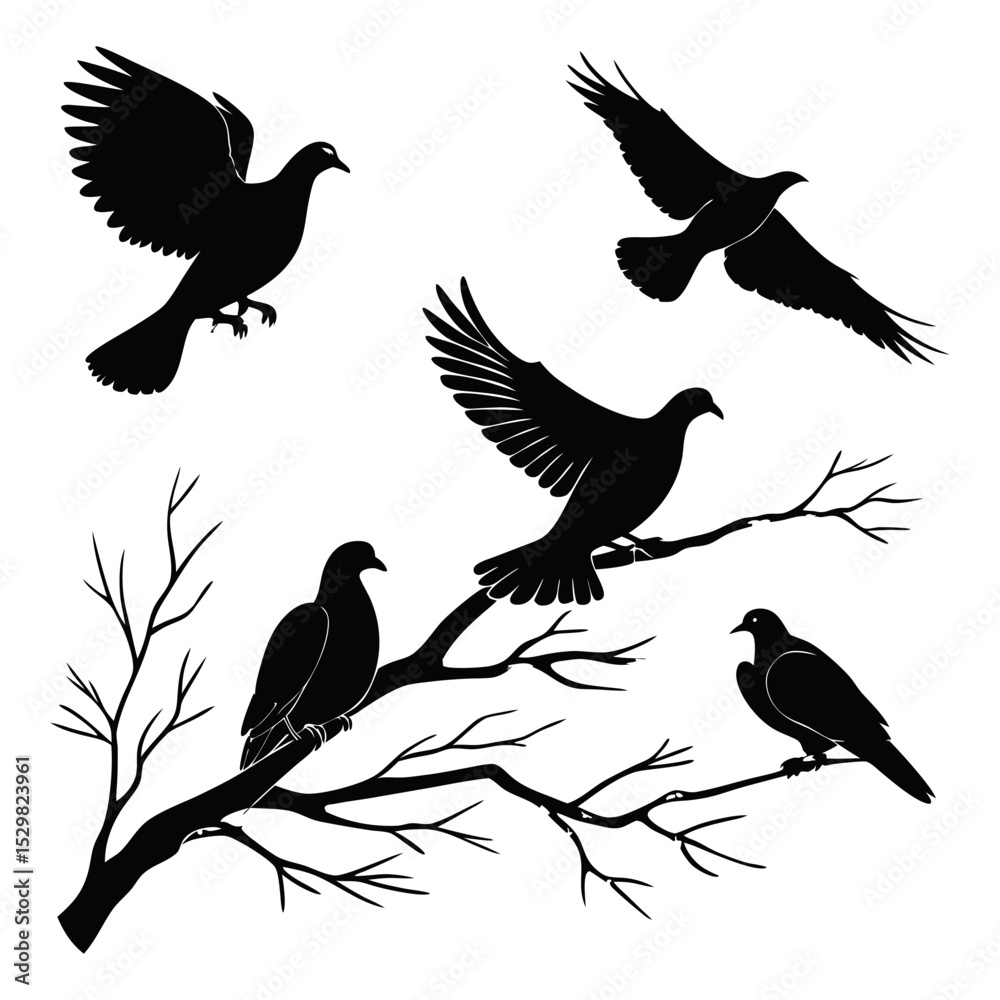 Obraz premium Karate Man Vector Silhouette – Martial Arts Fighter Clip Art in Action Pose