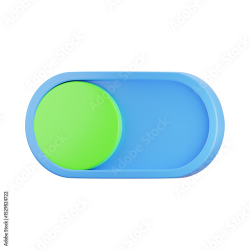 On and off toggle switch buttons. Material design switch buttons set. Vector illustration.