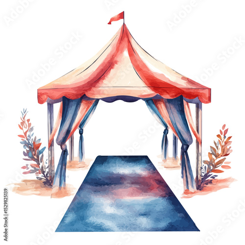 watercolor vector of Invitational Events, isolated on a white background.