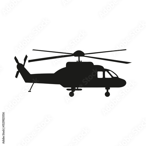 helicopter silhouette stock vector art
