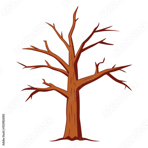 vector illustration of a green tree on white background