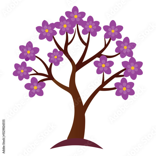 vector illustration of a green tree on white background