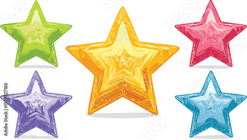 Crayon star, hand drawn pencil or brush doodle pattern. Pastel texture, color background with star figure. Vector chalk sketch,blackboard, star, brush, chalk, collage, colours, comic, figure, pastel, 
