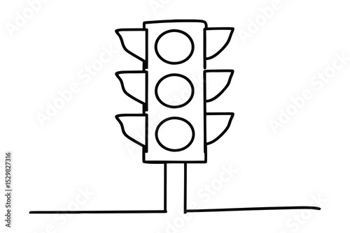 Simple line drawing of a traffic light icon