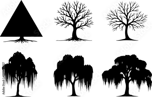 Tree  Vector Silhouettes  Bundle Collection