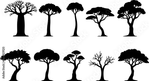 Tree  Vector Silhouettes  Bundle Collection