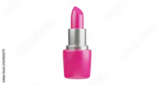 3D pink lipstick icon