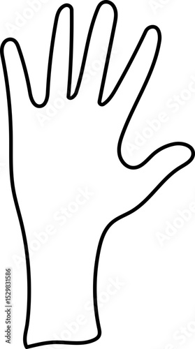 High five hand sign illustration
