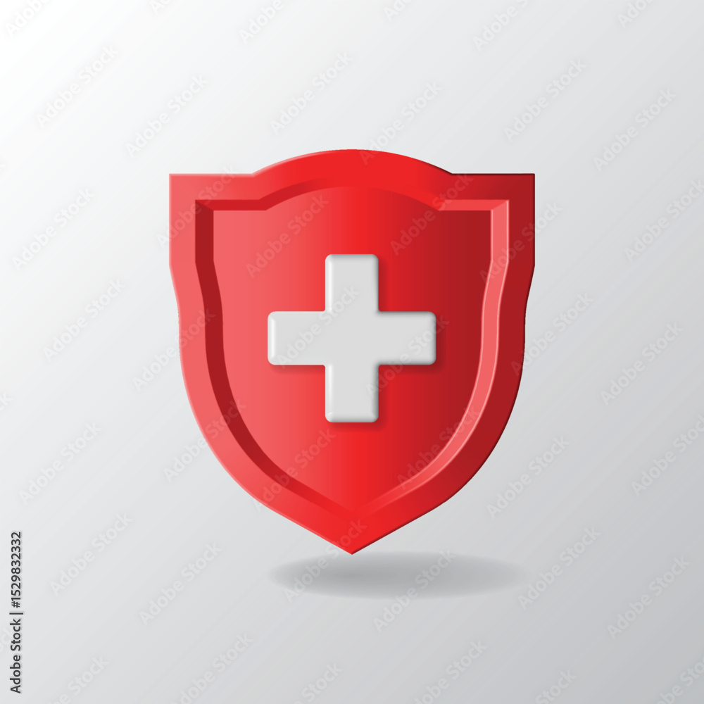 Obraz premium Red shield