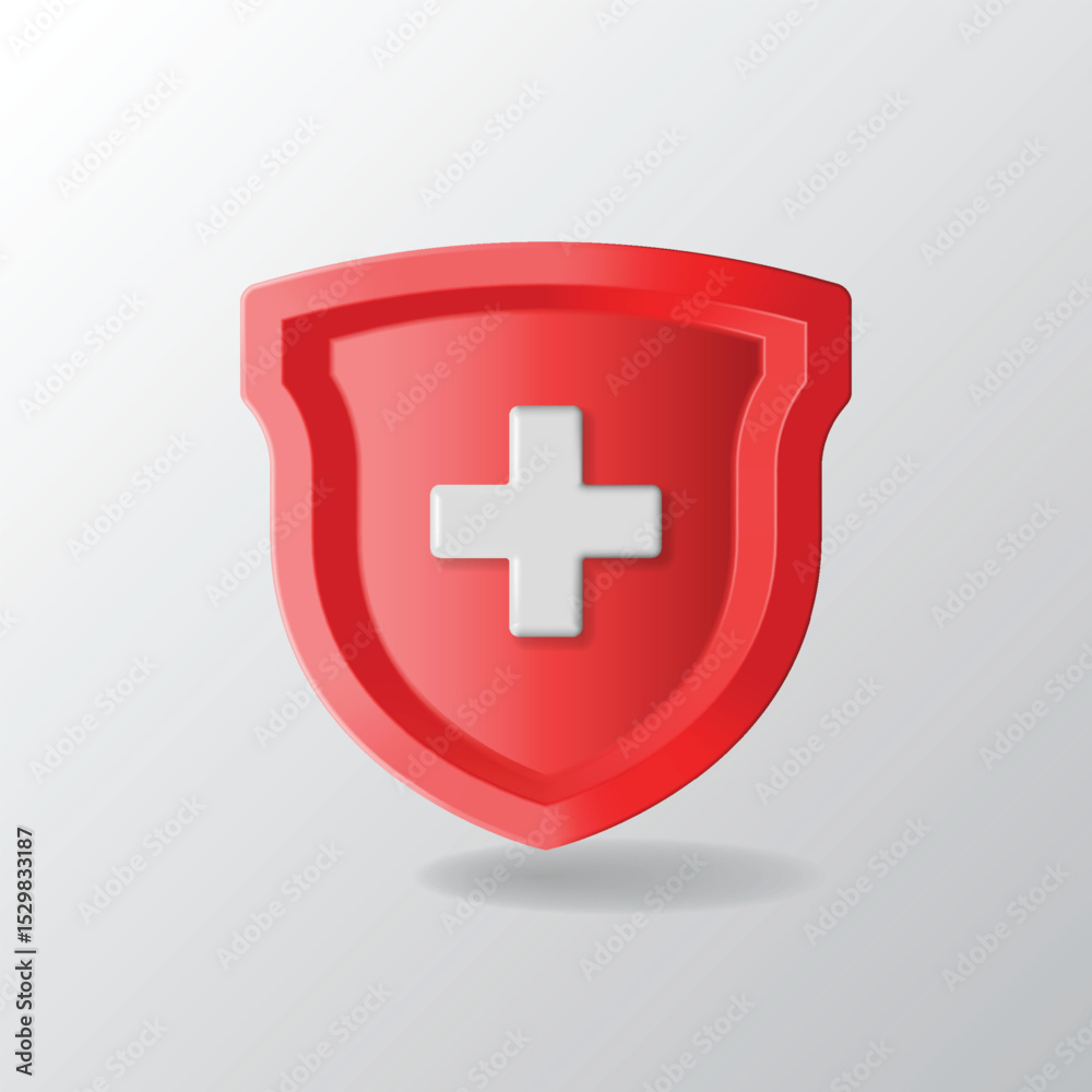 Obraz premium Red shield