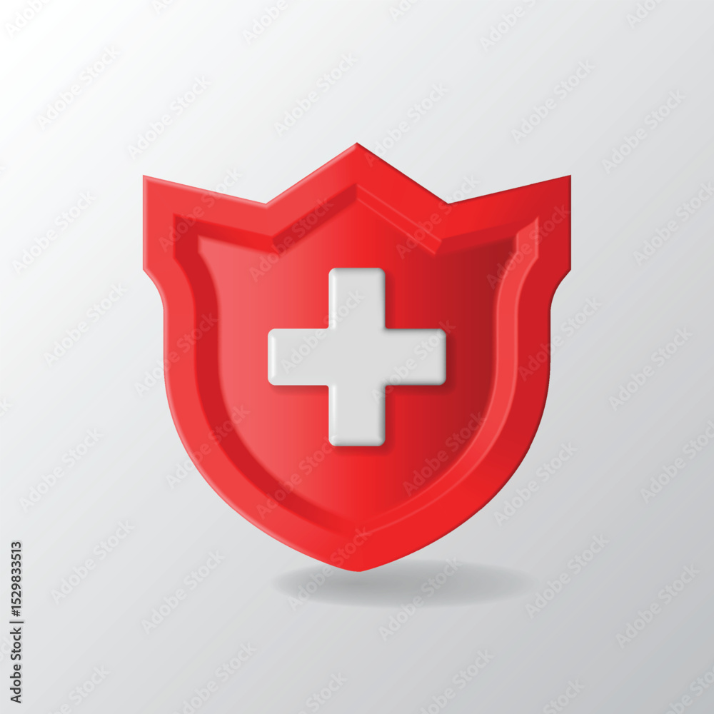 Obraz premium Red shield