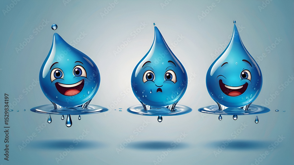 Emoji Blue three drops of water tears. Emotion 3d cartoon icon. liquid emoticon. illustration
Emoji Blue three drops of water tears. Emotion 3d cartoon icon. liquid emoticon. illustration
