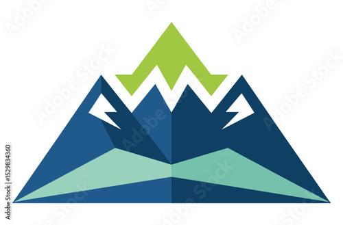 Modern mountain silhouette vector design

