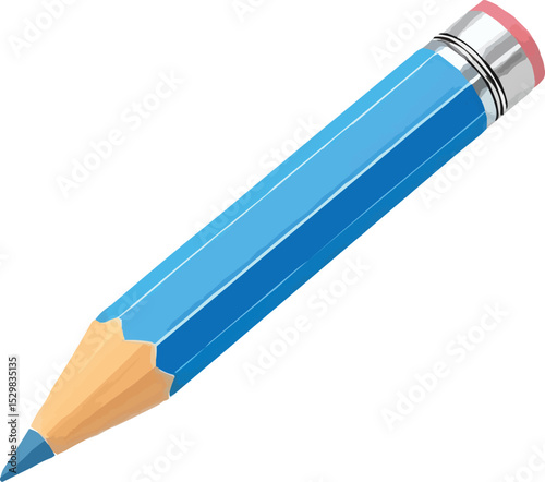 pencil blue isolated on white background