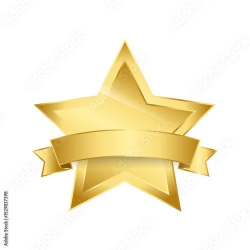 Golden Luxury Star Vector. Premium Elegant Shining Gold Star