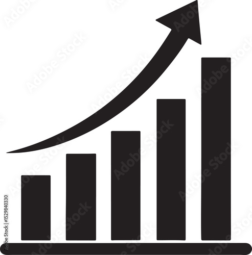 business graph with arrow