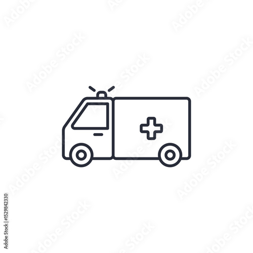 ambulance icon. projector Symbol sign for mobile concept and web design. Vector icon, Logo illustration, Vector graphics