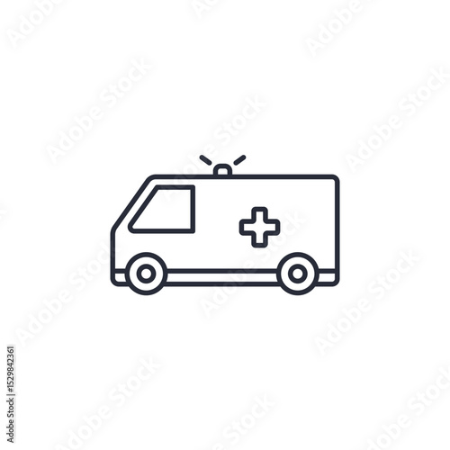 ambulance icon. projector Symbol sign for mobile concept and web design. Vector icon, Logo illustration, Vector graphics