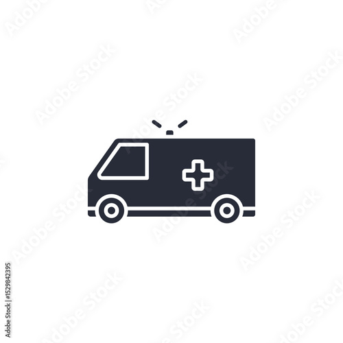 ambulance icon. projector Symbol sign for mobile concept and web design. Vector icon, Logo illustration, Vector graphics
