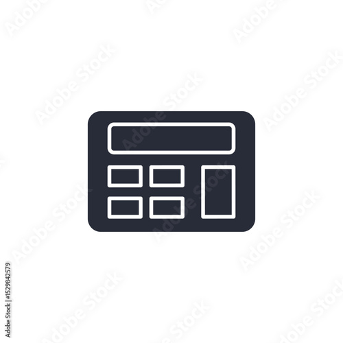calculator icon. projector Symbol sign for mobile concept and web design. Vector icon, Logo illustration, Vector graphics
