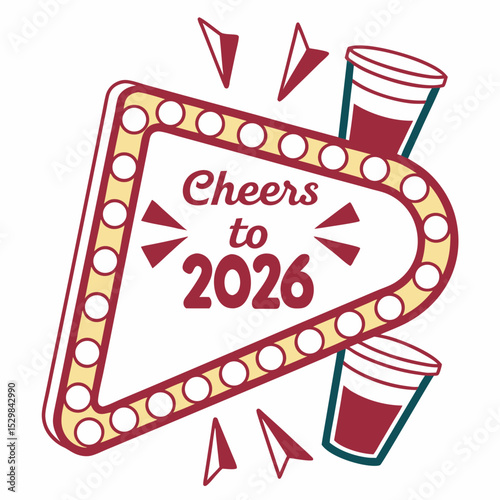 Cheers to 2026 new years eve party celebration