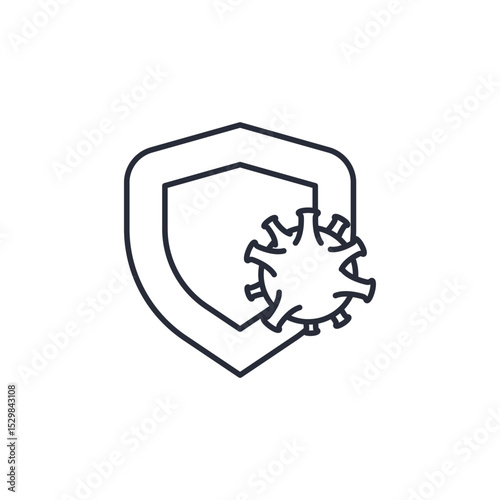 immune icon. projector Symbol sign for mobile concept and web design. Vector icon, Logo illustration, Vector graphics