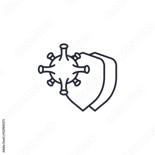 immune icon. projector Symbol sign for mobile concept and web design. Vector icon, Logo illustration, Vector graphics