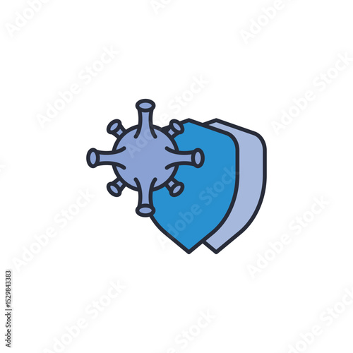 immune icon. projector Symbol sign for mobile concept and web design. Vector icon, Logo illustration, Vector graphics