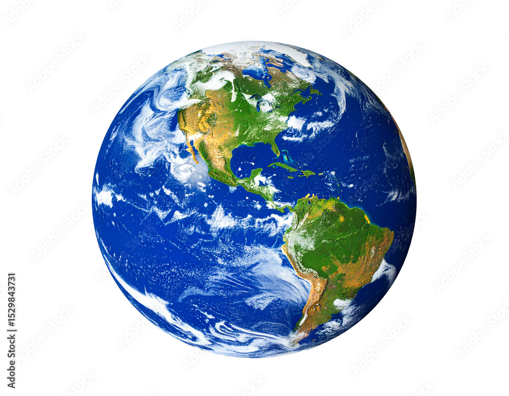 Planet Erde isoliert auf weißen Hintergrund Planet Erde isoliert auf weißen Hintergrund