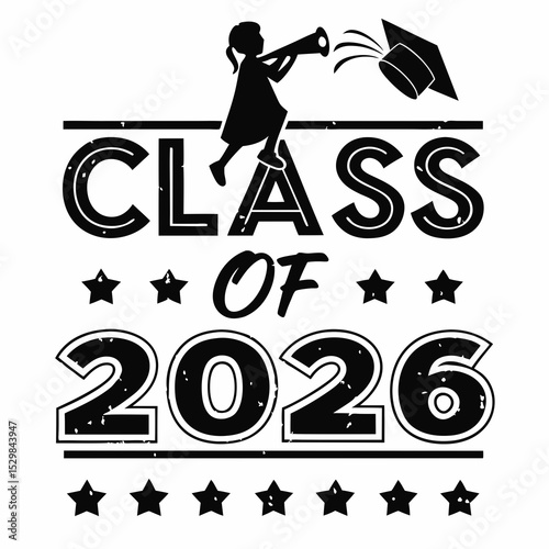 Class of 2026 graduation girl announcing